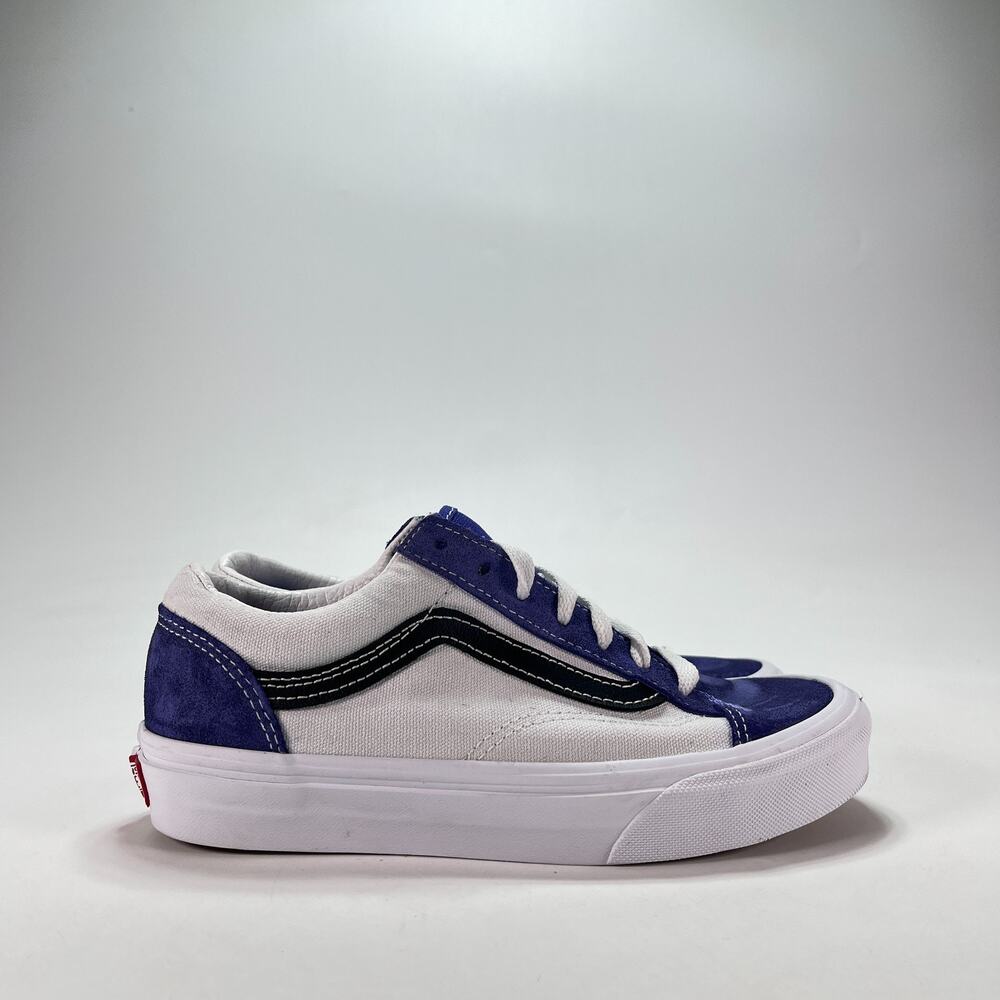 Vans Style 36 Retro Sport White Blue Low Top Shoes Sneakers Women's Size 5.5